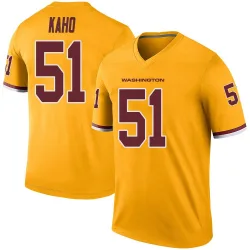 Men's Ale Kaho Washington Commanders No.51 Legend Color Rush Jersey - Gold