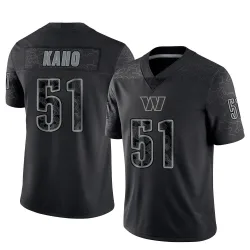 Men's Ale Kaho Washington Commanders No.51 Limited Reflective Jersey - Black