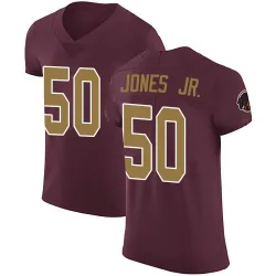 Men's Andre Jones Jr. Washington Commanders No.50 Elite Burgundy Alternate Vapor Untouchable Jersey