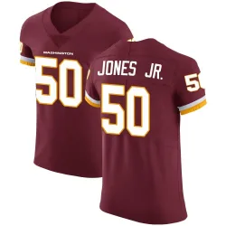 Men's Andre Jones Jr. Washington Commanders No.50 Elite Burgundy Team Color Vapor Untouchable Jersey
