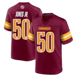 Men's Andre Jones Jr. Washington Commanders No.50 Game Burgundy Jersey