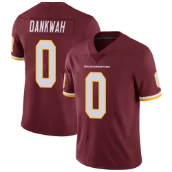 Men's Anim Dankwah Washington Commanders No.0 Limited Burgundy Team Color Vapor Untouchable Jersey