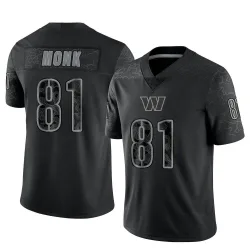 Men's Art Monk Washington Commanders No.81 Limited Reflective Jersey - Black
