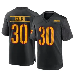 Men's Austin Ekeler Washington Commanders No.30 Game Alternate Jersey - Black