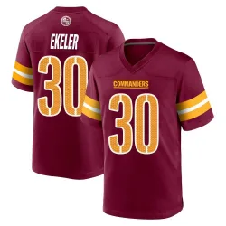 Men's Austin Ekeler Washington Commanders No.30 Game Burgundy Jersey