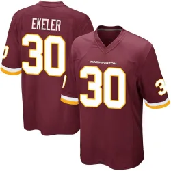 Men's Austin Ekeler Washington Commanders No.30 Game Burgundy Team Color Jersey