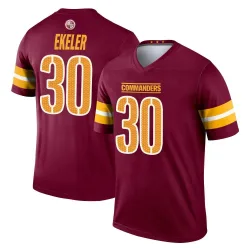 Men's Austin Ekeler Washington Commanders No.30 Legend Burgundy Jersey