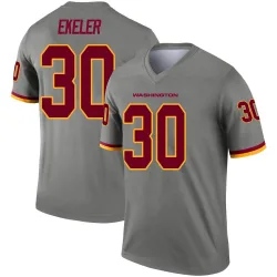 Men's Austin Ekeler Washington Commanders No.30 Legend Inverted Jersey - Gray