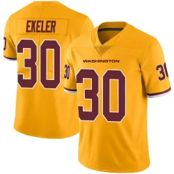 Men's Austin Ekeler Washington Commanders No.30 Limited Color Rush Jersey - Gold