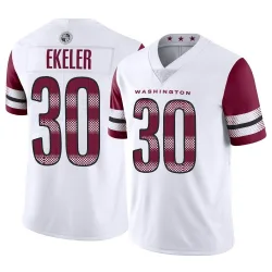 Men's Austin Ekeler Washington Commanders No.30 Limited Vapor Jersey - White
