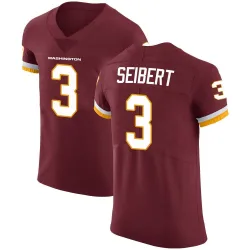 Men's Austin Seibert Washington Commanders No.3 Elite Burgundy Team Color Vapor Untouchable Jersey