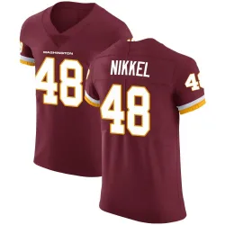Men's Ben Nikkel Washington Commanders No.48 Elite Burgundy Team Color Vapor Untouchable Jersey