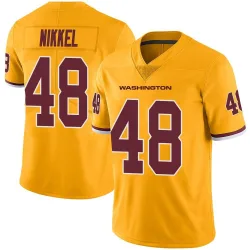 Men's Ben Nikkel Washington Commanders No.48 Limited Color Rush Jersey - Gold