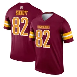 Men's Ben Sinnott Washington Commanders No.82 Legend Burgundy Jersey