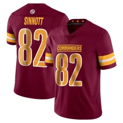 Men's Ben Sinnott Washington Commanders No.82 Limited Vapor Burgundy Jersey