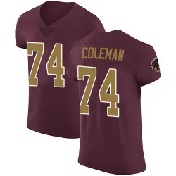Men's Brandon Coleman Washington Commanders No.74 Elite Burgundy Alternate Vapor Untouchable Jersey