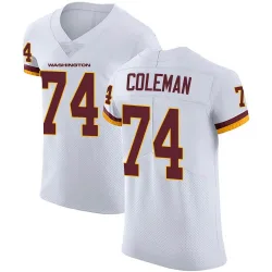Men's Brandon Coleman Washington Commanders No.74 Elite Vapor Untouchable Jersey - White