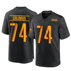 Men's Brandon Coleman Washington Commanders No.74 Game Alternate Jersey - Black