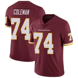 Men's Brandon Coleman Washington Commanders No.74 Limited Burgundy Team Color Vapor Untouchable Jersey