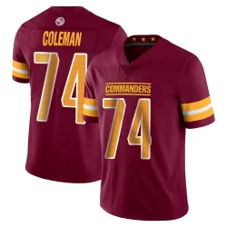 Men's Brandon Coleman Washington Commanders No.74 Limited Vapor Burgundy Jersey