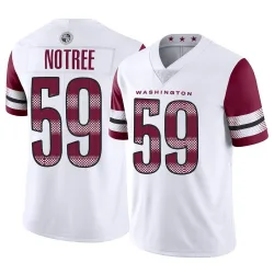 Men's Bryce Notree Washington Commanders No.59 Limited Vapor Jersey - White