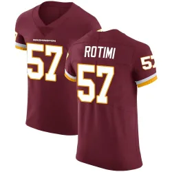 Men's Bunmi Rotimi Washington Commanders No.57 Elite Burgundy Team Color Vapor Untouchable Jersey