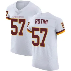 Men's Bunmi Rotimi Washington Commanders No.57 Elite Vapor Untouchable Jersey - White