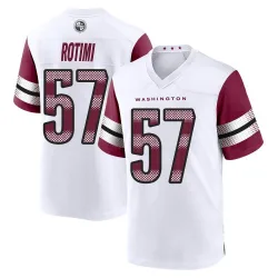 Men's Bunmi Rotimi Washington Commanders No.57 Game Jersey - White