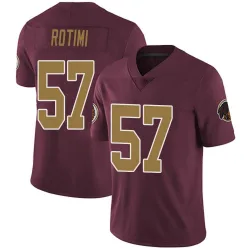 Men's Bunmi Rotimi Washington Commanders No.57 Limited Burgundy Alternate Vapor Untouchable Jersey