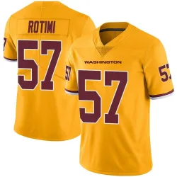 Men's Bunmi Rotimi Washington Commanders No.57 Limited Color Rush Jersey - Gold