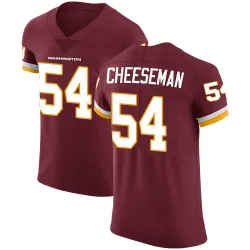 Men's Camaron Cheeseman Washington Commanders No.54 Elite Burgundy Team Color Vapor Untouchable Jersey