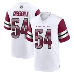 Men's Camaron Cheeseman Washington Commanders No.54 Game Jersey - White