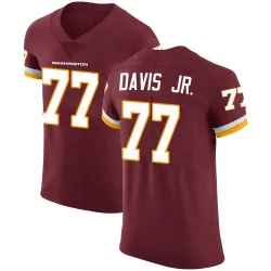 Men's Carl Davis Jr. Washington Commanders No.77 Elite Burgundy Team Color Vapor Untouchable Jersey