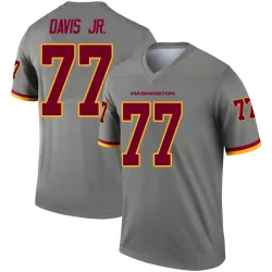 Men's Carl Davis Jr. Washington Commanders No.77 Legend Inverted Jersey - Gray