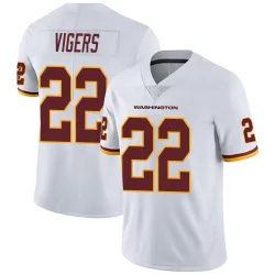 Men's Car'lin Vigers Washington Commanders No.22 Limited Vapor Untouchable Jersey - White