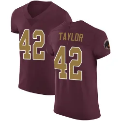 Men's Charley Taylor Washington Commanders No.42 Elite Burgundy Alternate Vapor Untouchable Jersey