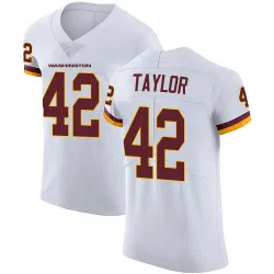 Men's Charley Taylor Washington Commanders No.42 Elite Vapor Untouchable Jersey - White