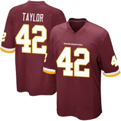 Men's Charley Taylor Washington Commanders No.42 Game Burgundy Team Color Jersey