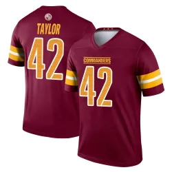 Men's Charley Taylor Washington Commanders No.42 Legend Burgundy Jersey
