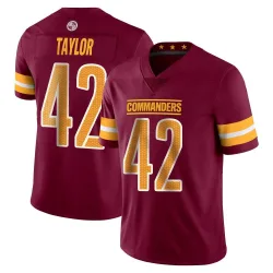 Men's Charley Taylor Washington Commanders No.42 Limited Vapor Burgundy Jersey