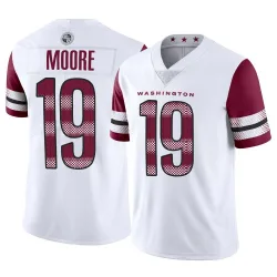 Men's Chris Moore Washington Commanders No.19 Limited Vapor Jersey - White