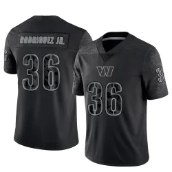 Men's Chris Rodriguez Jr. Washington Commanders No.36 Limited Reflective Jersey - Black