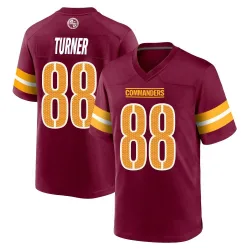 Men's Cole Turner Washington Commanders No.88 Game Burgundy Jersey