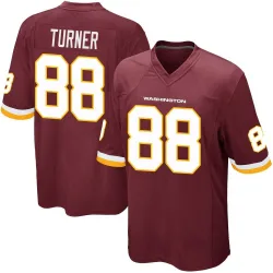 Men's Cole Turner Washington Commanders No.88 Game Burgundy Team Color Jersey