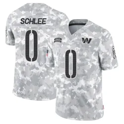 Men's Collin Schlee Washington Commanders No.0 Limited 2024 Salute to Service Jersey - Arctic Camo