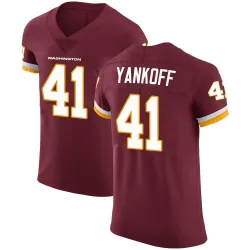 Men's Colson Yankoff Washington Commanders No.41 Elite Burgundy Team Color Vapor Untouchable Jersey