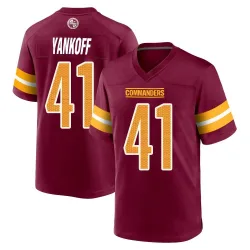 Men's Colson Yankoff Washington Commanders No.41 Game Burgundy Jersey