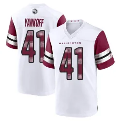 Men's Colson Yankoff Washington Commanders No.41 Game Jersey - White