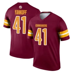 Men's Colson Yankoff Washington Commanders No.41 Legend Burgundy Jersey