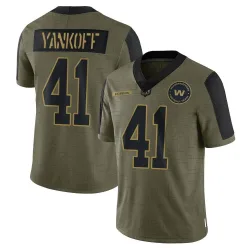Men's Colson Yankoff Washington Commanders No.41 Limited 2021 Salute To Service Jersey - Olive